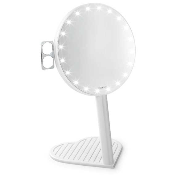 Portable lighted mirror vanity accessory