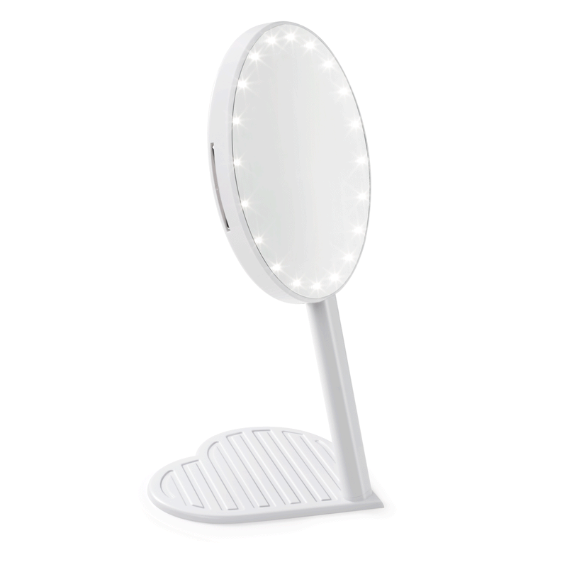 Portable lighted mirror vanity